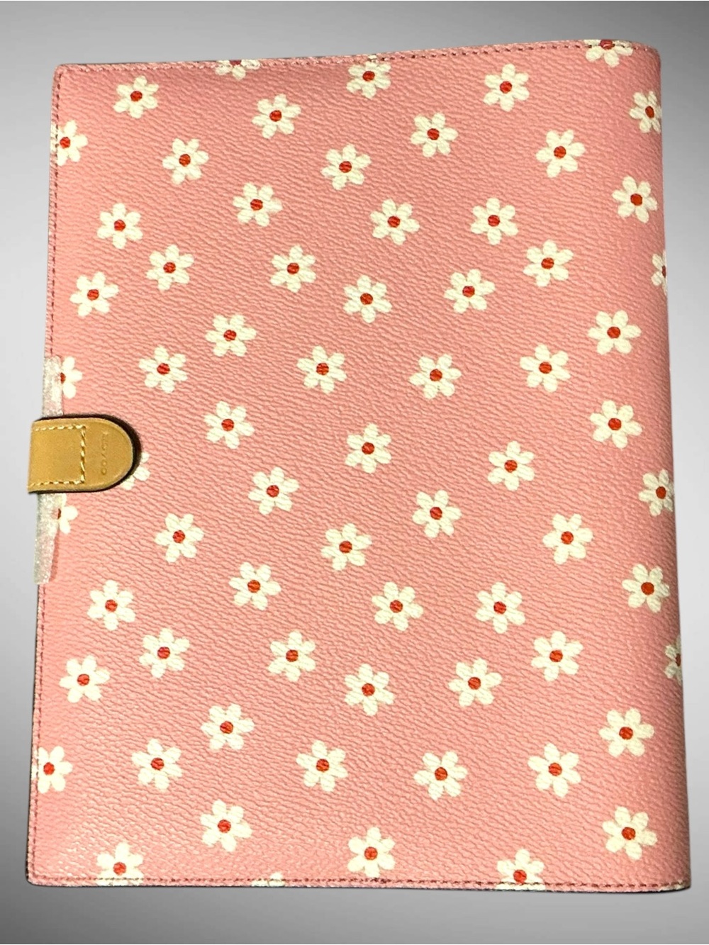 Coach Floral Print Notebook Journal Pink Leather Canvas CFA42 NWT Denim - Picture 4 of 8